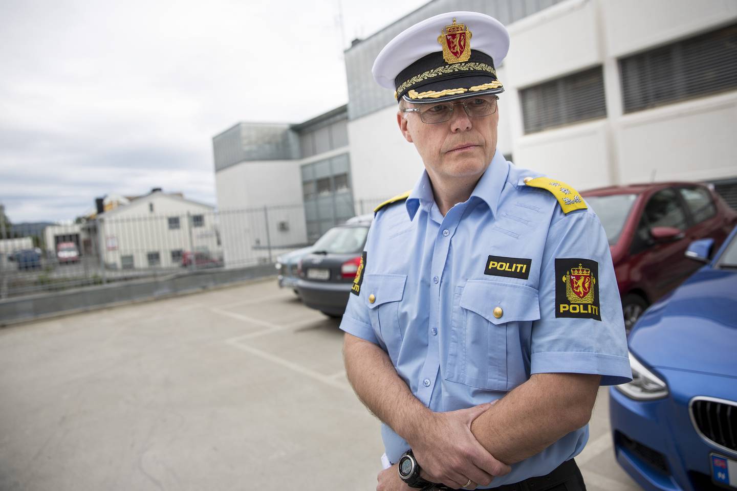 Oslo  20150626.
Politimester Johan Martin Welhaven i Vestoppland politidistrikt møtte pressen i etterkant av skyteepisoden på en bensinstasjon hvor politiet besvarte ild og skadet en person.