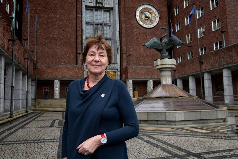 Marianne Borgen. Ordfører i Oslo og mangeårig politiker for SV. Rådhuset. 