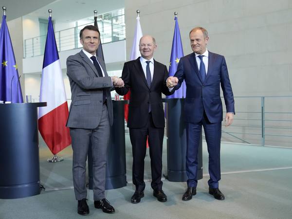 Macron, Scholz og Tusk forsikrer at de er enige i sikkerhetsspørsmål