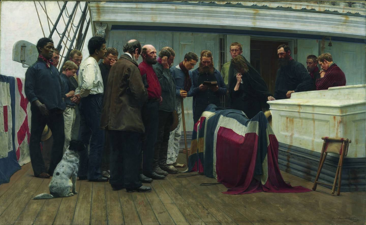 George kom til Norge som sjømann, og han var bare en av mange utenlandske sjøfolk i den norske handelsflåten. Maleren Carl Fredrik Sundt-Hansen illustrerte dette med maleriet “En begravelse ombord” i 1890.