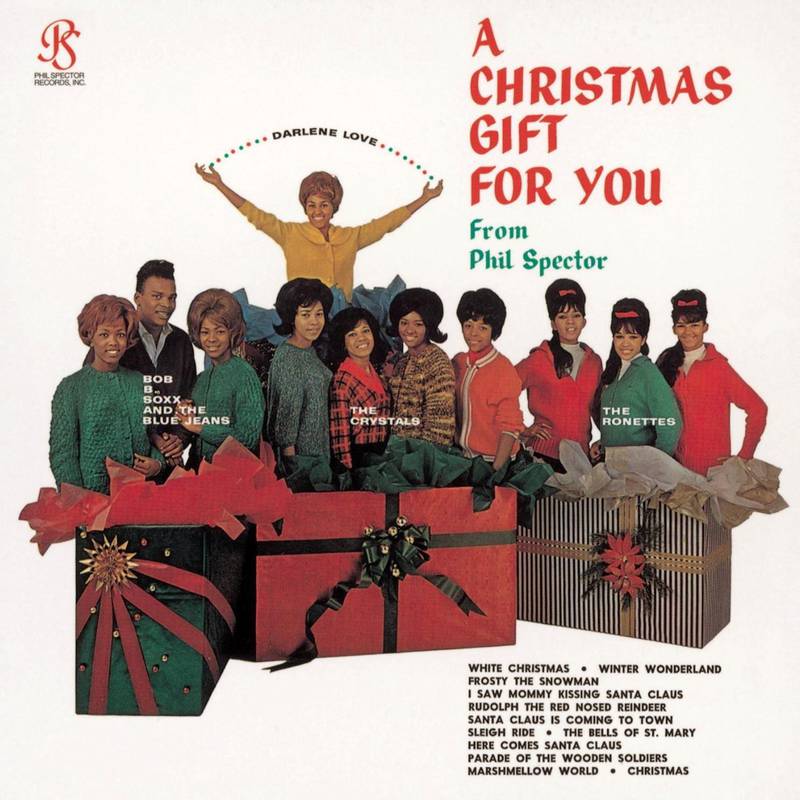 Omslaget på Phil Spectors «A Christmas Gift For You», med Darlene Love øverst.