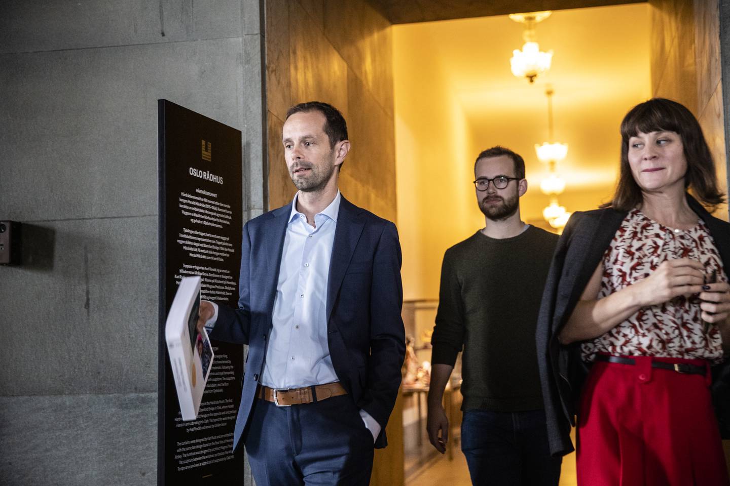Hallstein Bjercke (tv), Venstres gruppeleder i Oslo bystyre, åpner for å overta for Rødt som byrådets samarbeidsparti. Foto: Stian Lysberg Solum / NTB