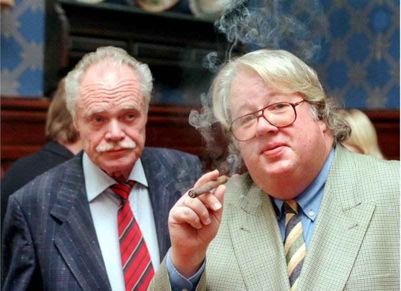 Knut Borge sammen med «Swing & Sweet»-makker Leif «Smokerings» Anderson i 1996.