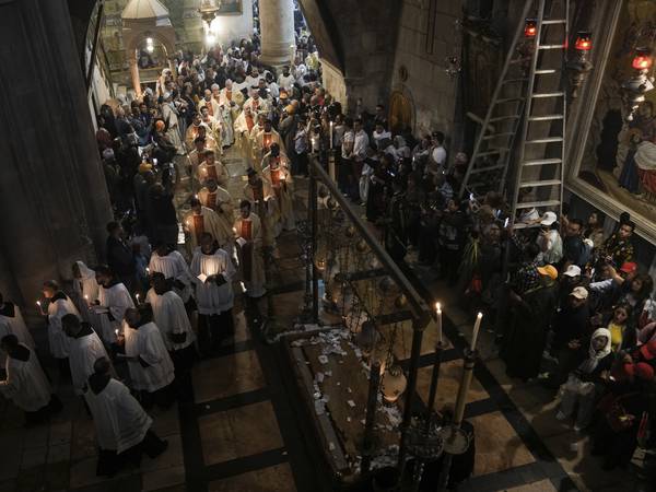 Tusener feiret påske i spent Jerusalem