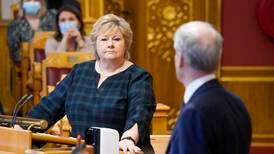 Erna Solberg: Støre må få regjeringen korona-evaluert