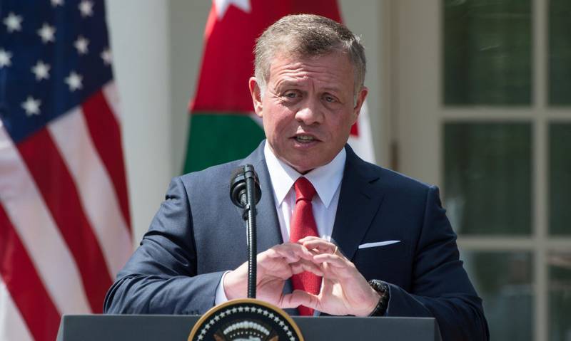 Jordans kong Abdullah har jobbet i det stille for å få Trump på gli. Her fra Washington-besøket hans i april. 