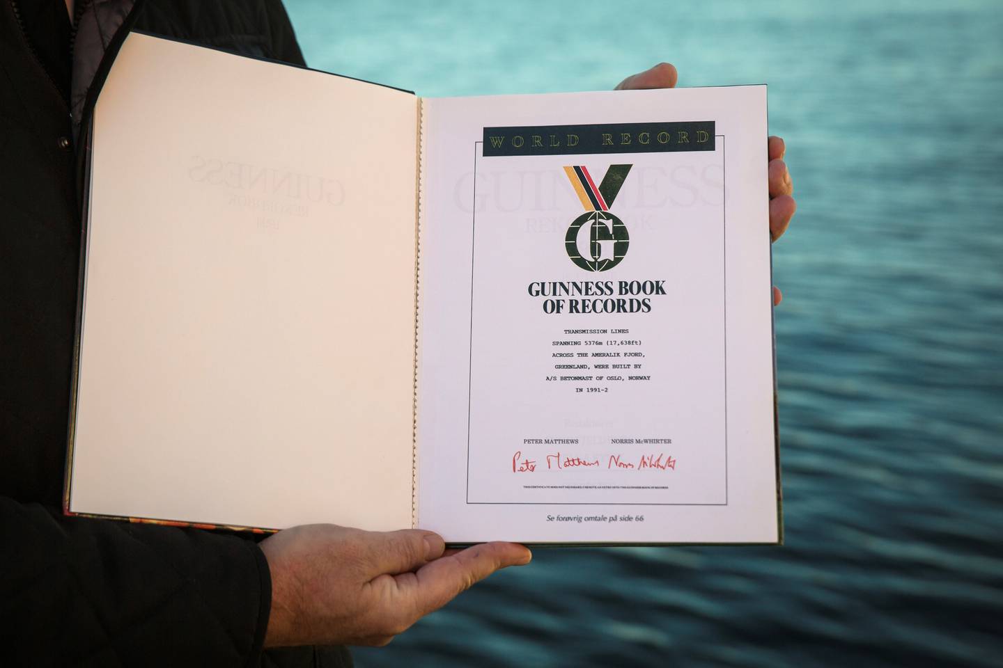 Diplomet Robert Steen fikk da han havnet i Guinness rekordbok i 1994.
