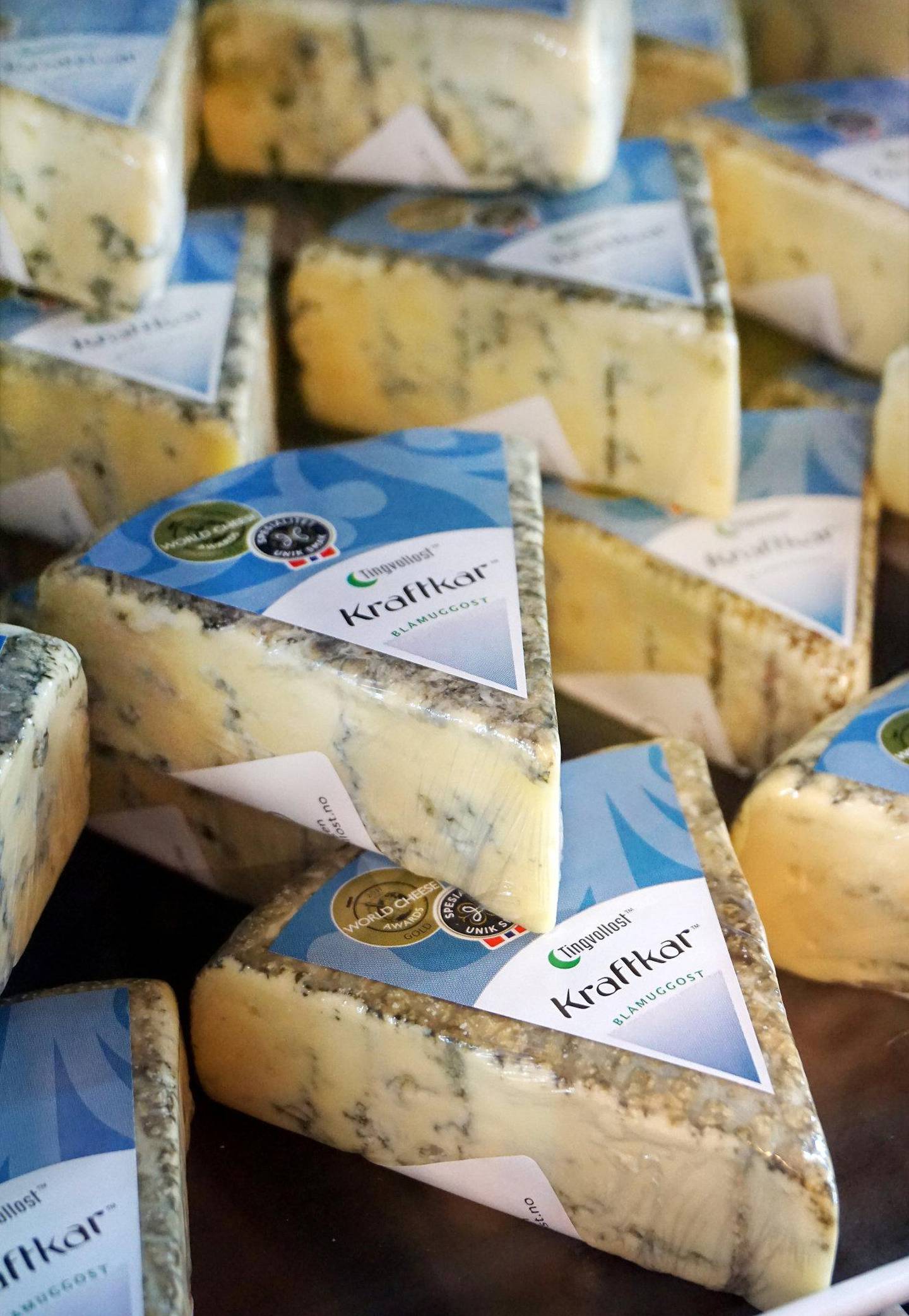 Den norsk blåmuggosten Kraftkar utkonkurrerte over 3.000 oster på World Cheese Awards i San Sebastian høsten 2016. FOTO: PER KVALVIK