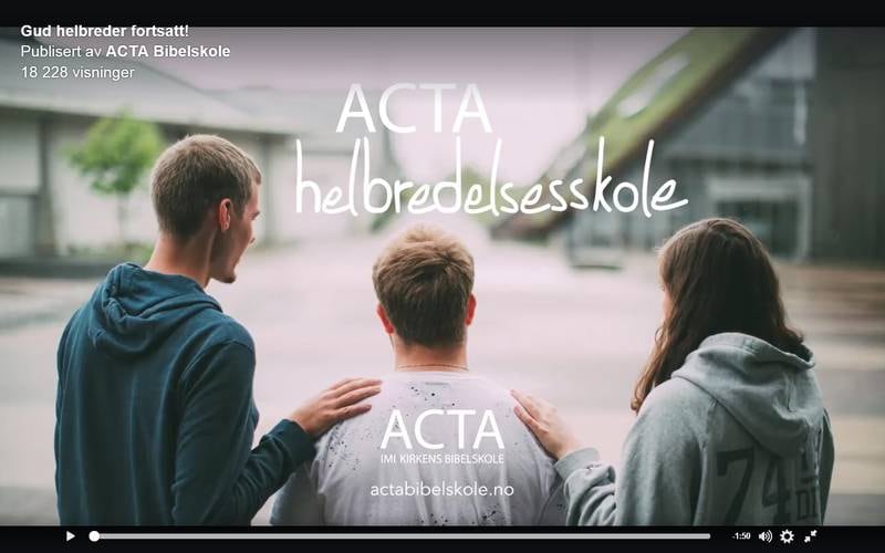 Denne reklamen for Acta helbredelsesskole får hard medfart fra Aftenposten-journalist Ingeborg Senneset.