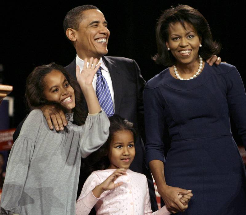 Michelle Obama har gått fra å trå varsomt, til å være en sterk stemme i amerikansk politikk. Her fra valgkampen i 2008, før hun ble førstedame.