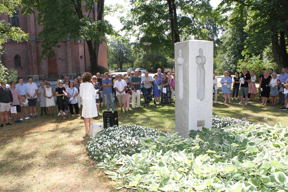 22. juli 2018, markering av sju-årsdagen for terrorangrepet mot Utøya og regjeringskvartalet ved minnesmerket i Lykkebergparken i Fredrikstad.