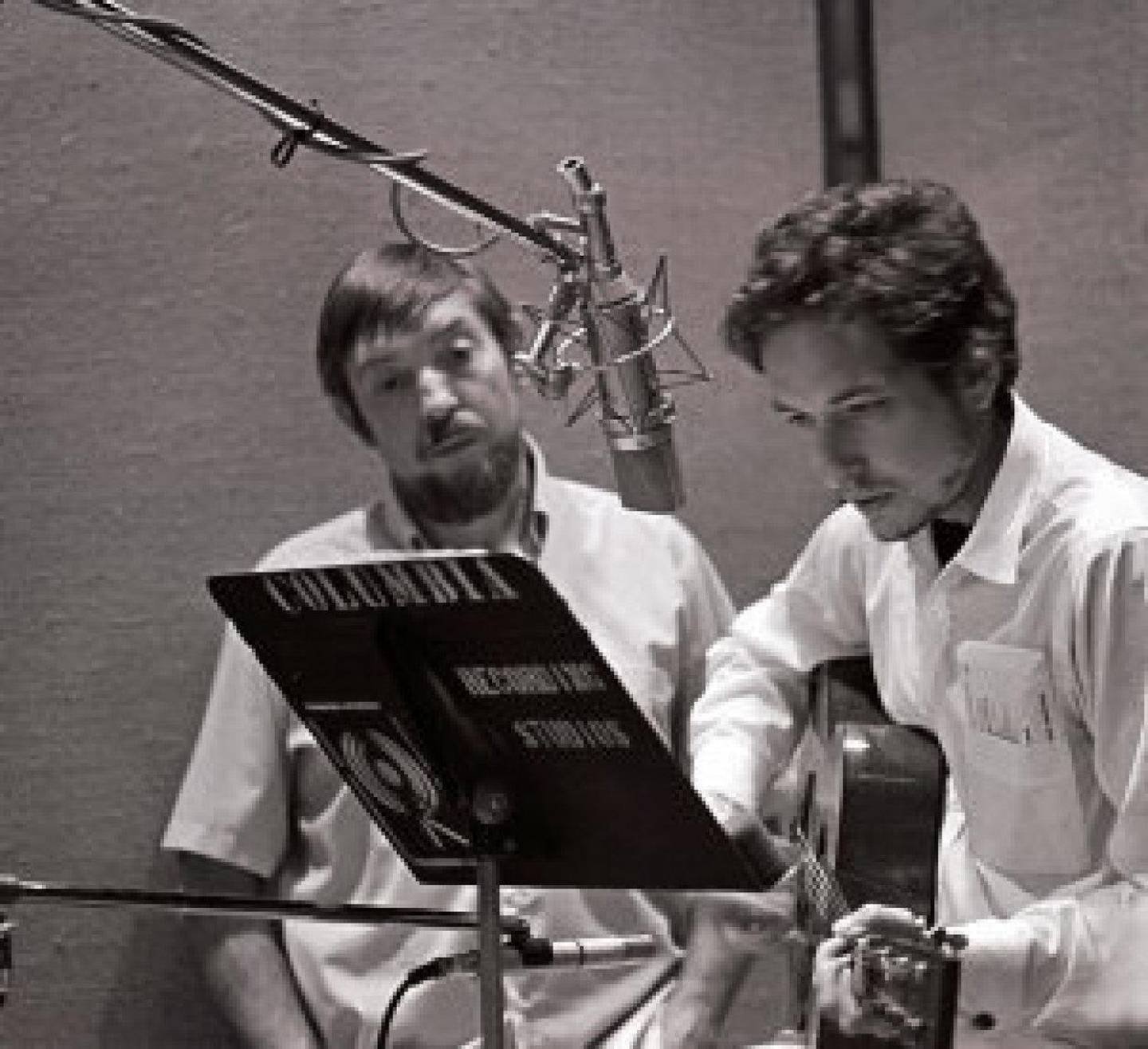 Bob Dylan i studio i Nashville med produsenten Bob Johnston  FOTO: AL CLAYTON/SONY MUSIC