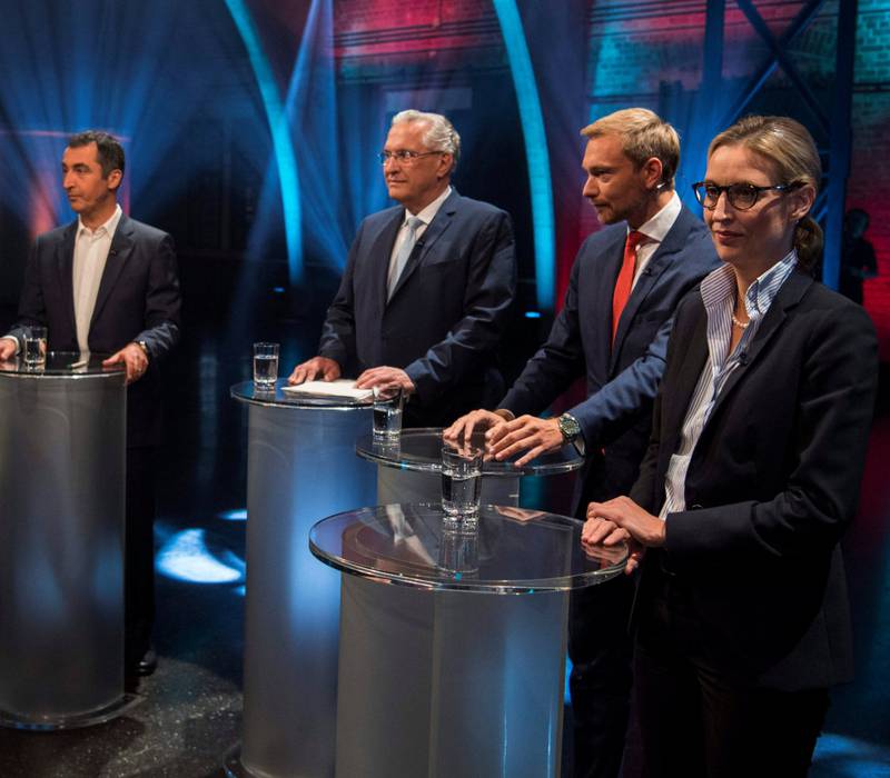 Flere av de mindre partiene kan få en jokerrolle etter valget i Tyskland. De hadde sin egen debatt mandag kveld.