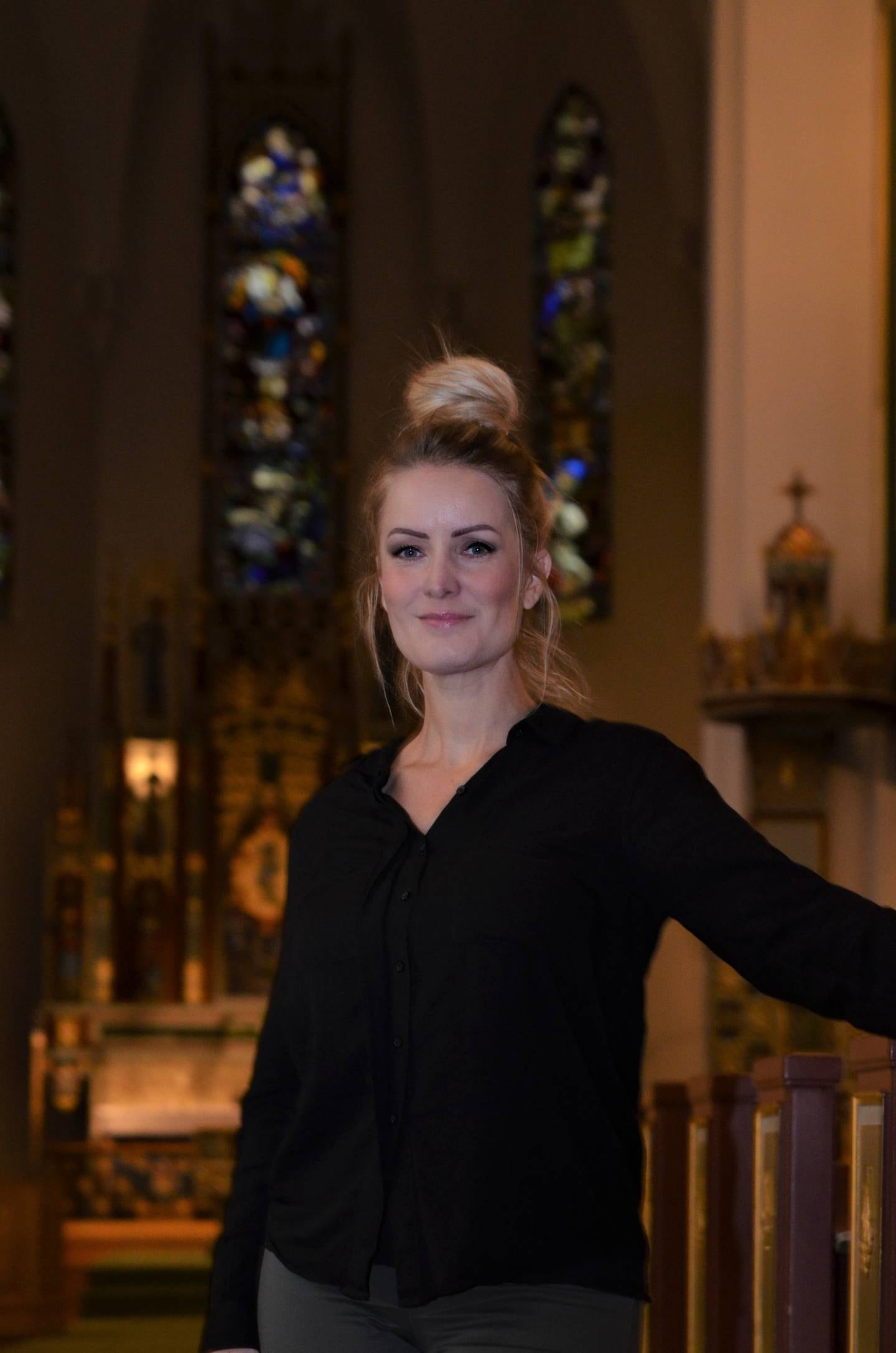 Maria Mohn har spilt inn julealbumet i Fredrikstad domkirke, snart starter juleturnéen i Råde kirke som avsluttes i Kulturkirken Jakob.