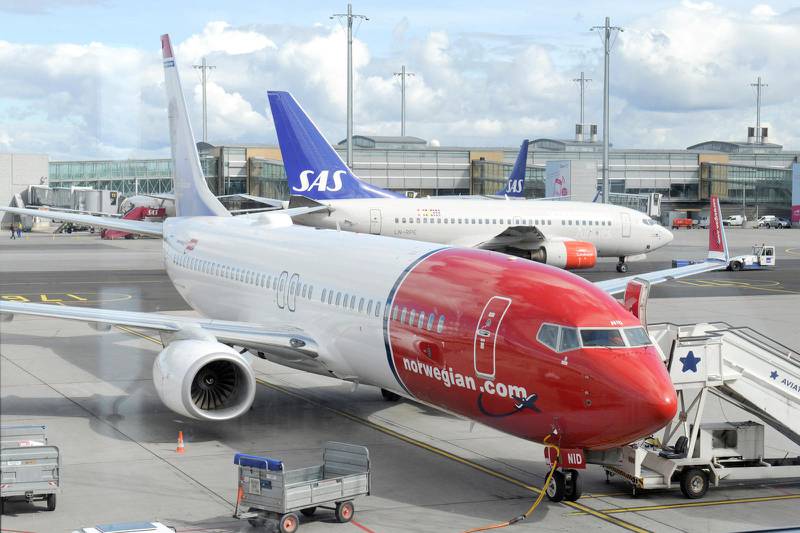Stavanger  20140826.
Norwegian har mange fly i luften og selskapet utvider stadig flÂten sin.
Foto: Terje Pedersen / NTB scanpix