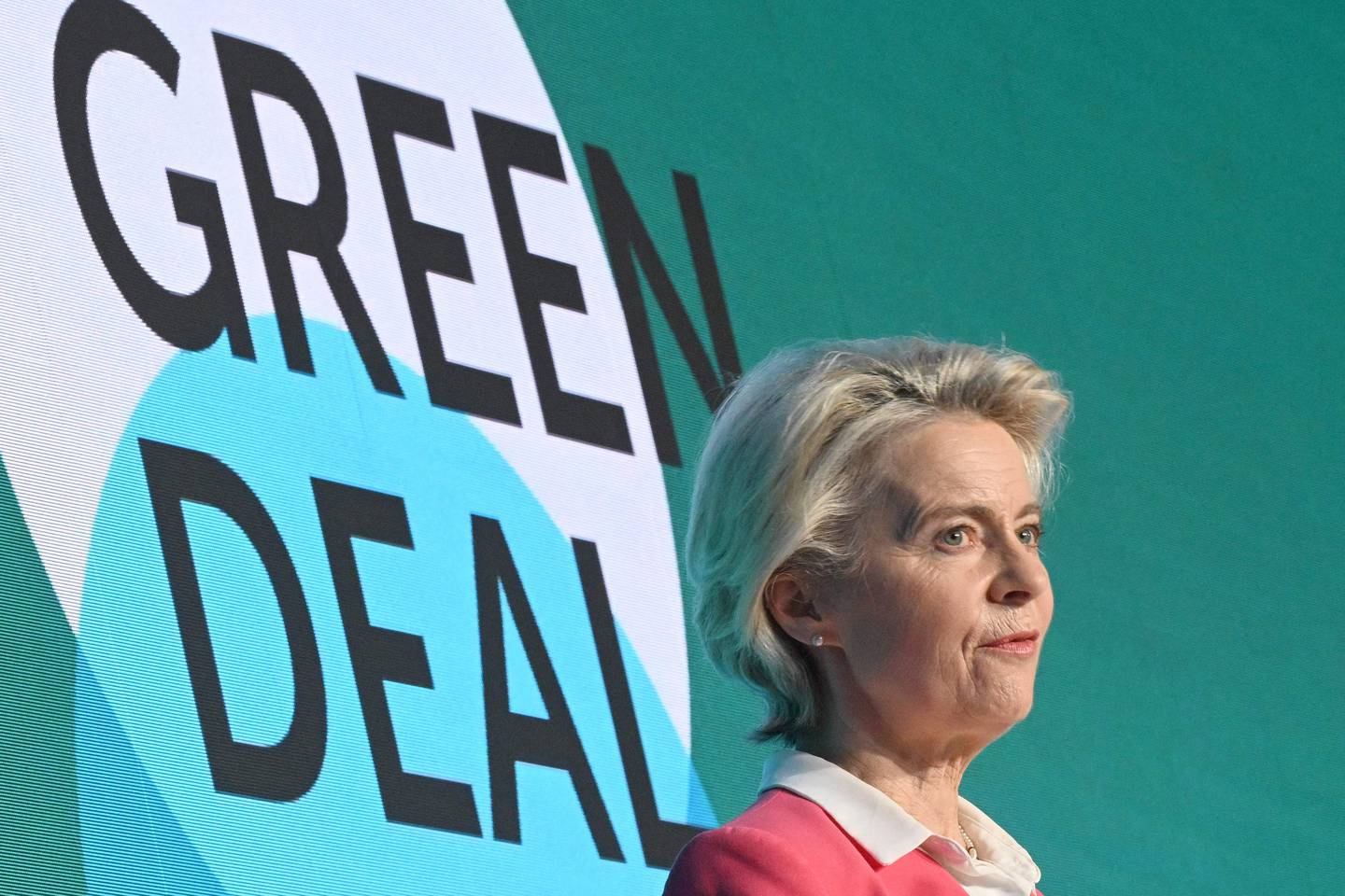 EU-kommisjonens president Ursula von der Leyen talte på et møte om EUs såkalte Green Deal tirsdag denne uka.