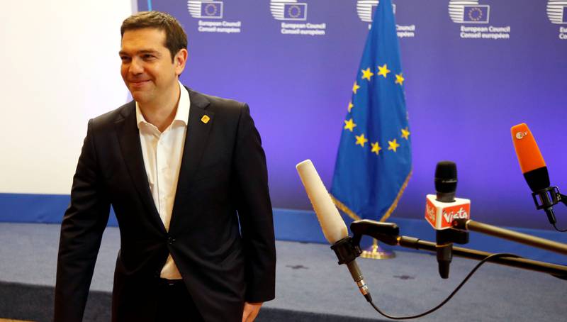 Statsminister Alexis Tsipras i enda et krisemøte i Brussel. FOTO: NTB SCANPIX