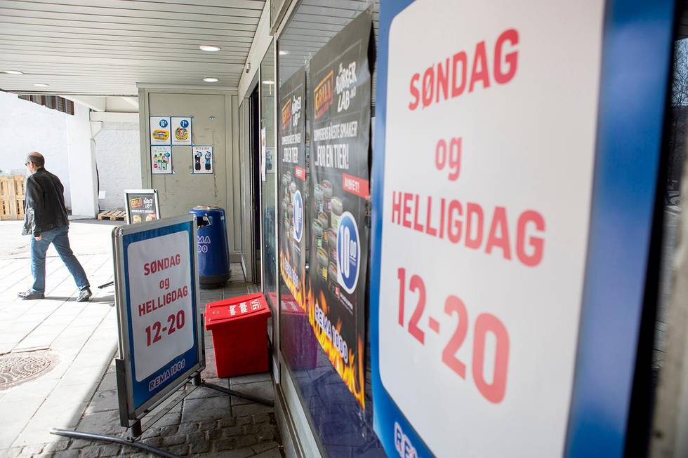 Oslo  20160506.Rema 1000 skal nå holde åpent på søndager og helligdager.Foto: Torstein Bøe / NTB