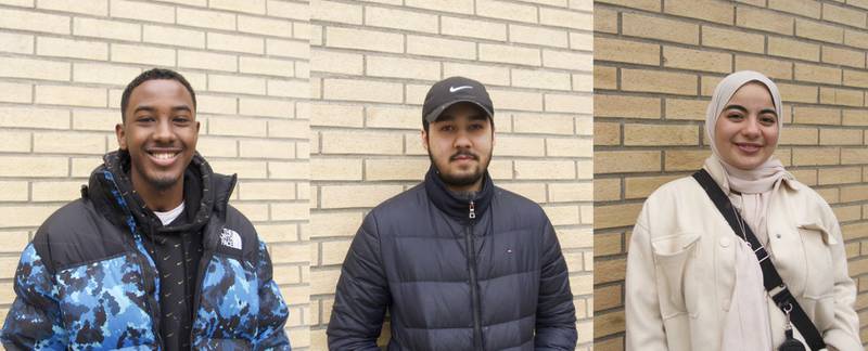 18 år gamle Yassin Ibrahim, Attal Ahmadjan og Sana El Moussaoui fra Groruddalen i Oslo.
