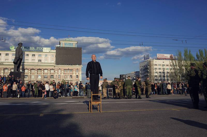 Donetsk forbereder fredsfest for slutten på 2. verdenskrig. FOTO: KYRRE LIEN