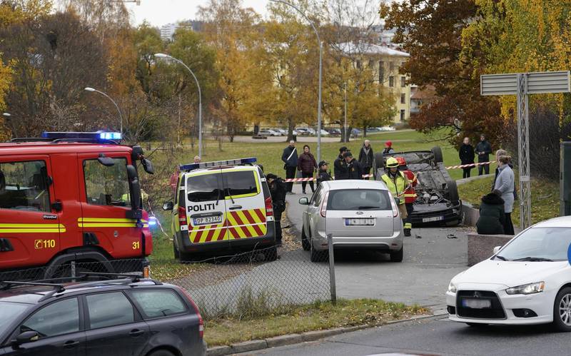 Oslo 20191022. 
En person har stjålet en ambulanse på Torshov.
Foto: Håkon Mosvold Larsen / NTB scanpix