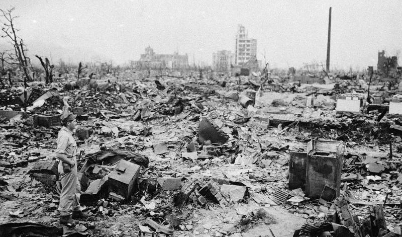 Hiroshima 8. september 1945, en måned etter at atombomben falt. FOTO: NTB SCANPIX