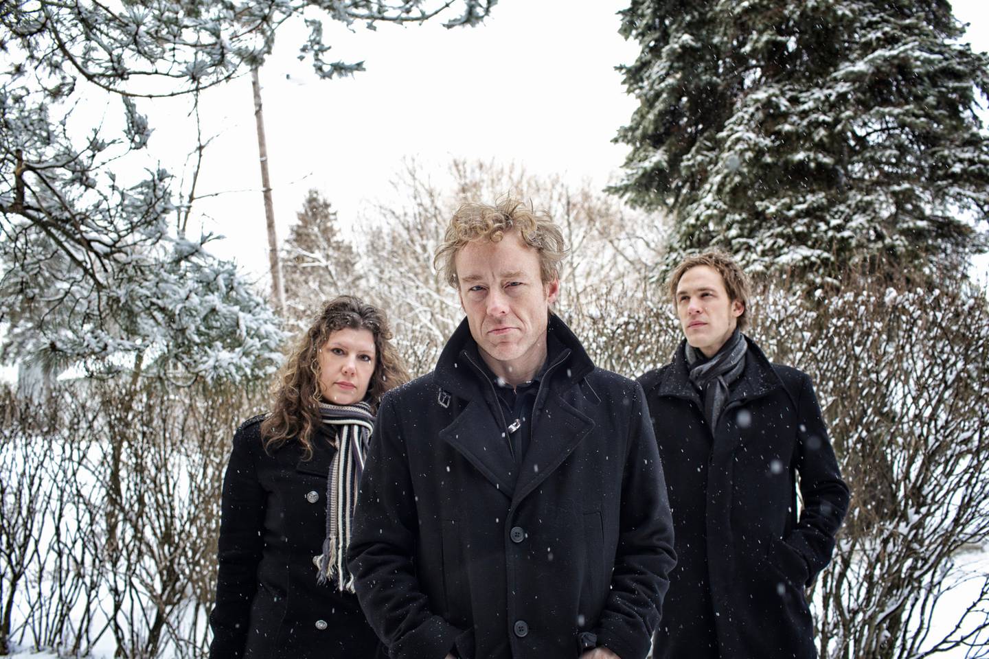 Low, her i ordentlig vinter i 2013, Alan Sparhawk, Mimi Parker og  daværende bassist Steve Garrington.