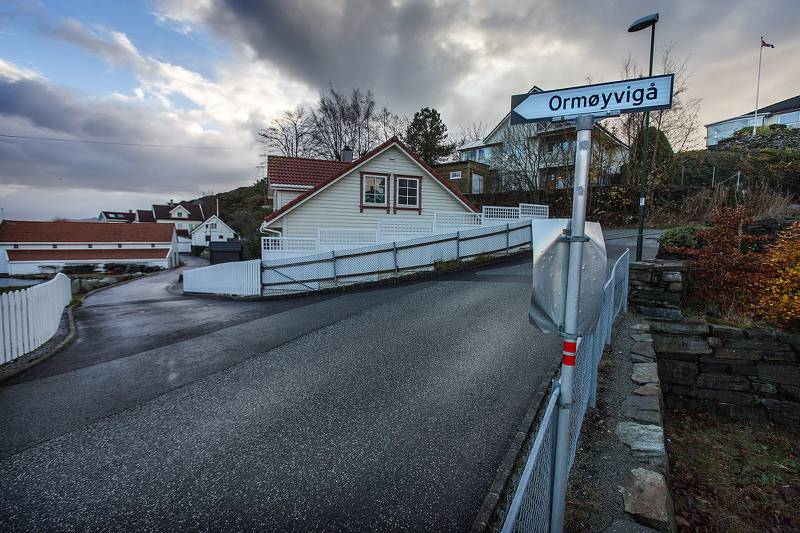 Denne gaten på Ormøy skal hete Ormøyviga, ikke Ormøyvigå. Foto: Roy Storvik