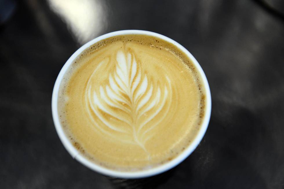 BOSTON - APRIL 13: A cafe latte is seen during the Coffee Industry Expo at the Boston Convention and Exhibition Center April 13, 2013 in Boston, Massachusetts. Coffee vendors and lovers converged on Boston to see the newest advances in the industry, taste coffees from around the world, and to watch the U.S. Barista Championships.   Darren McCollester/Getty Images/AFP
== FOR NEWSPAPERS, INTERNET, TELCOS & TELEVISION USE ONLY ==
