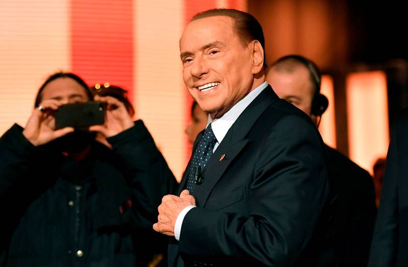 Comeback: Italias tidligere statsminister Silvio Berlusconi dominerte italiensk politikk gjennom 1990- og 2000-tallet. Nå ligger han an til å vinne valget 4. mars. FOTO: ANDREAS SOLARO/NTB SCANPIX