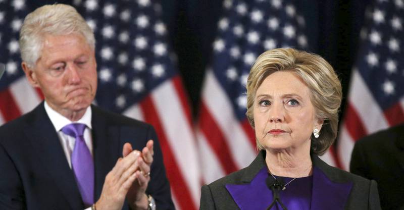 Hillary Clinton snakket ikke før i går ettermiddag norsk tid. Hun kom aldri til valgvaken i New York natt til i går. FOTO: CARLOS BARRIA/NTB SCANPIX
