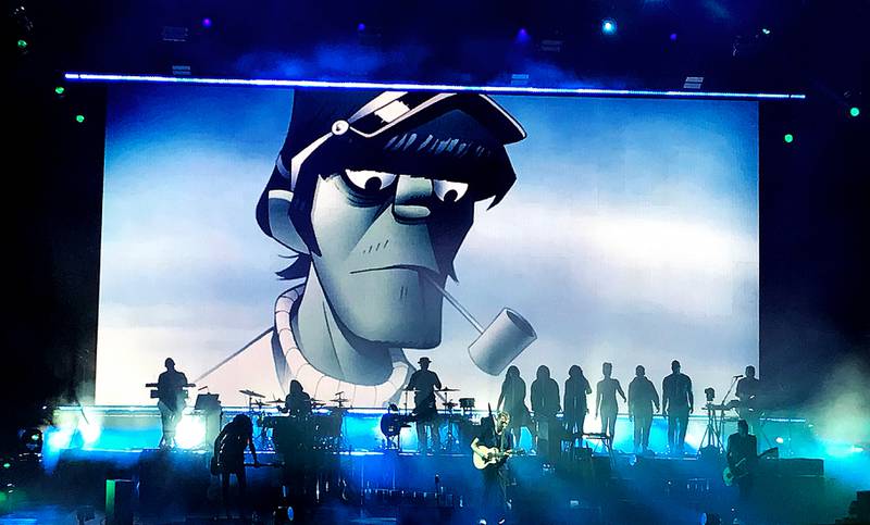 Jamie Hewletts tegneserieestetikk preget Gorillaz-konserten.