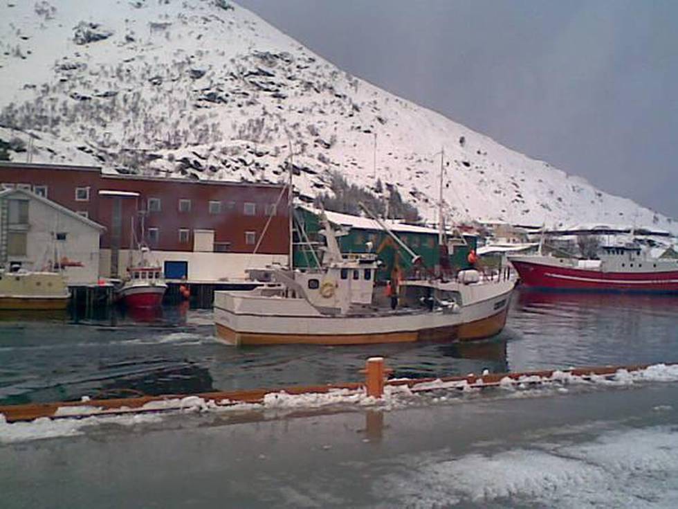 Fiskebåt fotografert på Napp 25. februar 2008.