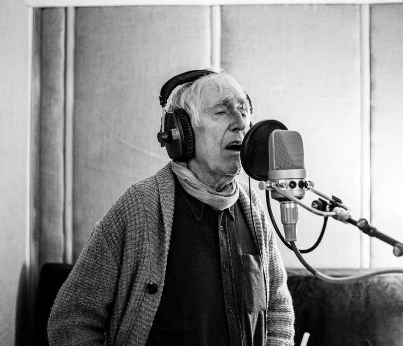 Alf Cranner i studio under innspillingen av albumet «Presang», som kom i fjor. Foto: Grappa