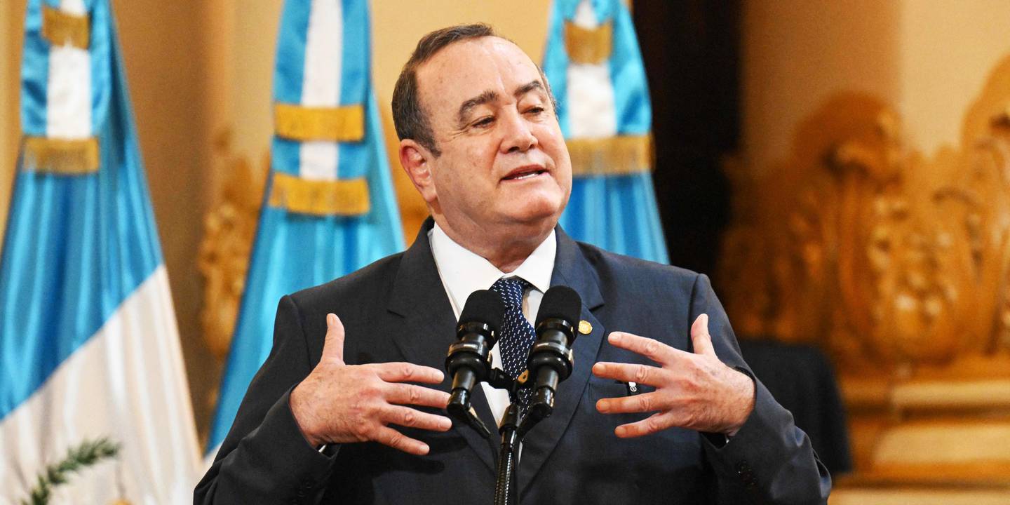 Guatemalas president Alejandro Giammattei.