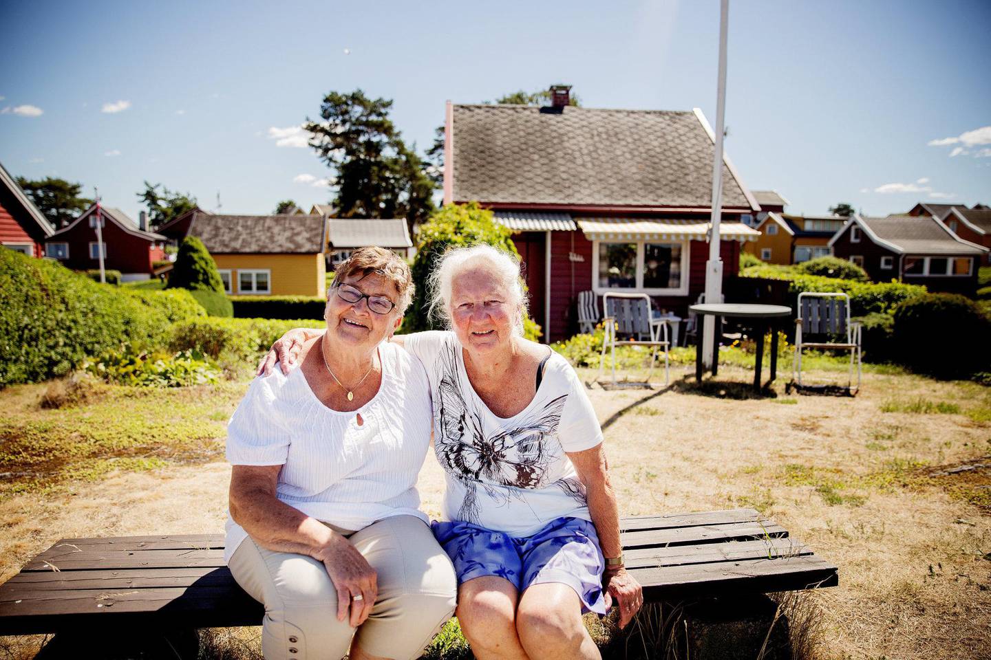 barndomsvenninner: Mette (84) og Ingrid (85) møtte både ektemennene sine – og hverandre på øya.