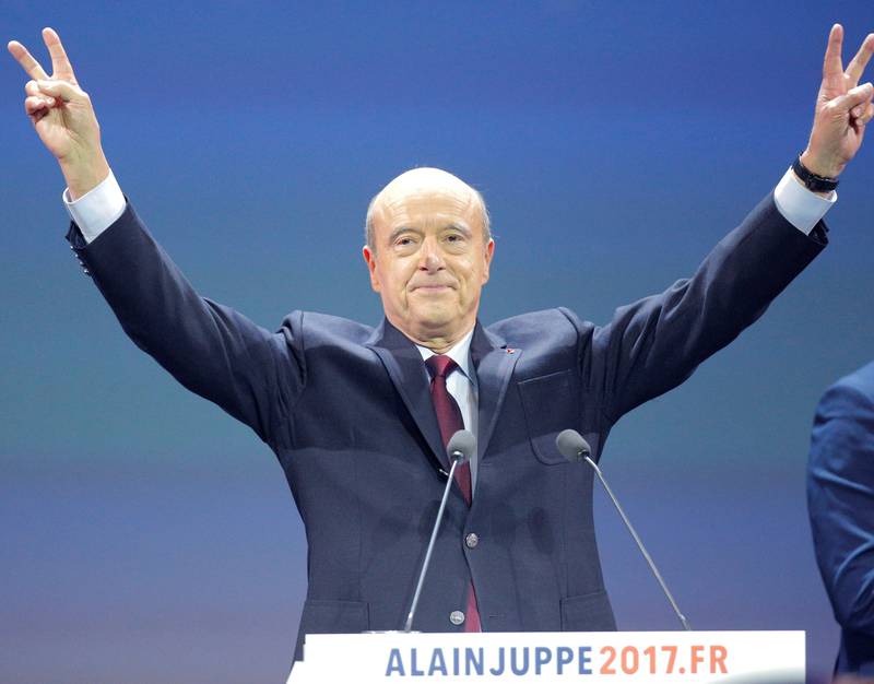 Tidligere statsminister Alain Juppé ligger best an på målingene, men dette kan slå feil. 
