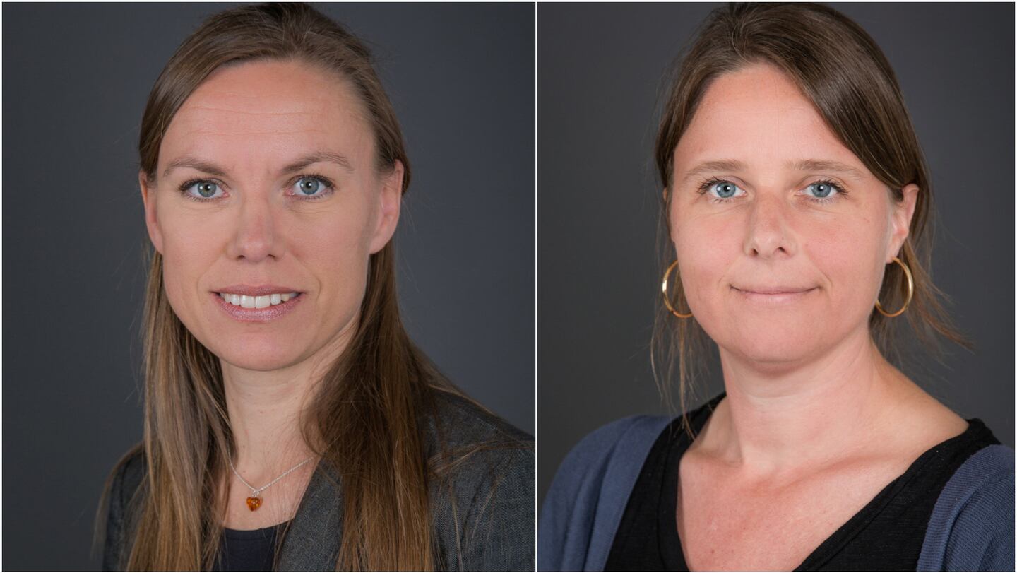 F.v.: Signe Bock Segaard og Marte Slagsvold Winsvold, begge forskere ved Institutt for samfunnsforskning.