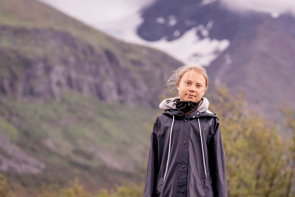 Greta Thunberg Ahkka-fjellet. Hun og hennes generasjon har blitt myndige og kan nå stemme.