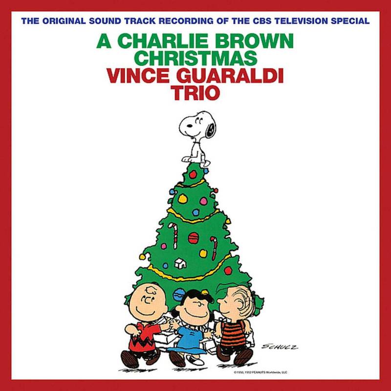 Omslaget på Vince Guaraldis julemusikk til «Knøttene».