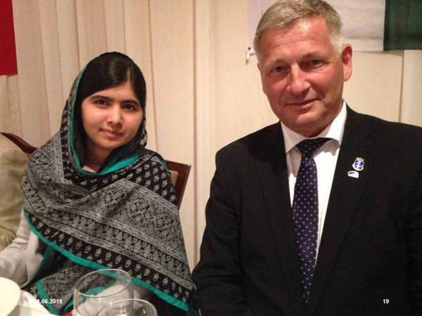 Ordfører Tore O. Hansen (H) har vært invitert alle tre gangene Nobels fredsprisvinner Malala har vært i Norge.  FOTO: PRIVAT