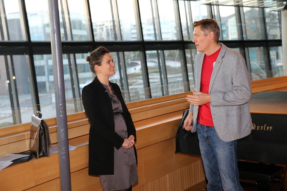 Stavangerordfører Kari Nessa Nordtun (Ap) og gruppeleder i Stavanger Ap Dag Mossige.
