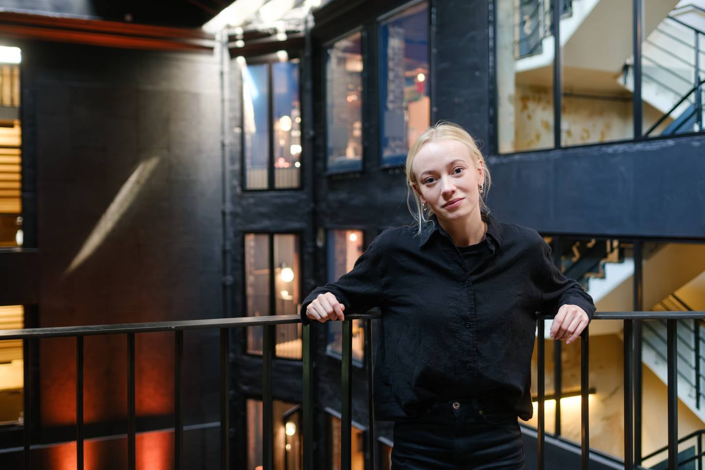 Skuespiller Maja Christiansen på en leseprøve til Peer Gynt på Gålå, der hun spiller Ingrid og Anitra.