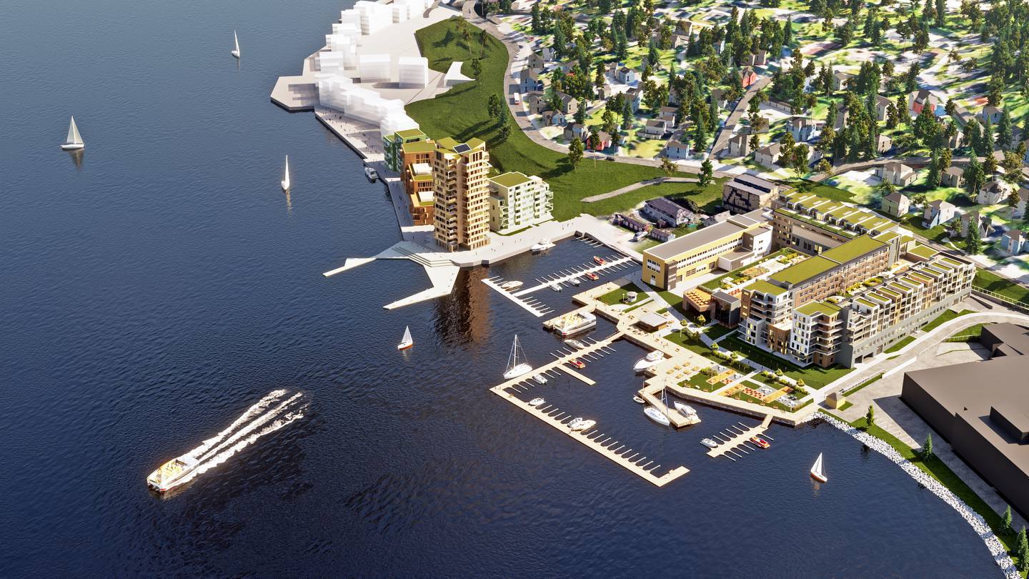 Slik ser utbyggerne av de nye prosjektene Nøsted Brygge og Glassverket for seg at beboerne i bydelen kan reise til og fra byen, stasjonen og arbeidsplassen