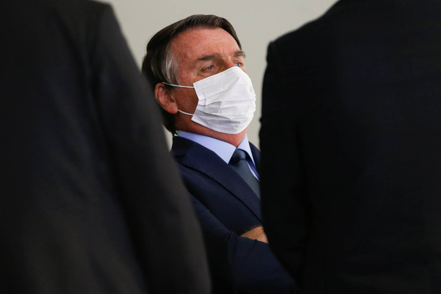 Brazil's President Jair Bolsonaro is seen before an inauguration ceremony of the new Health Minister Eduardo Pazuello (not pictured) at the Planalto Palace in Brasilia, Brazil, September 16, 2020. REUTERS/Adriano Machado