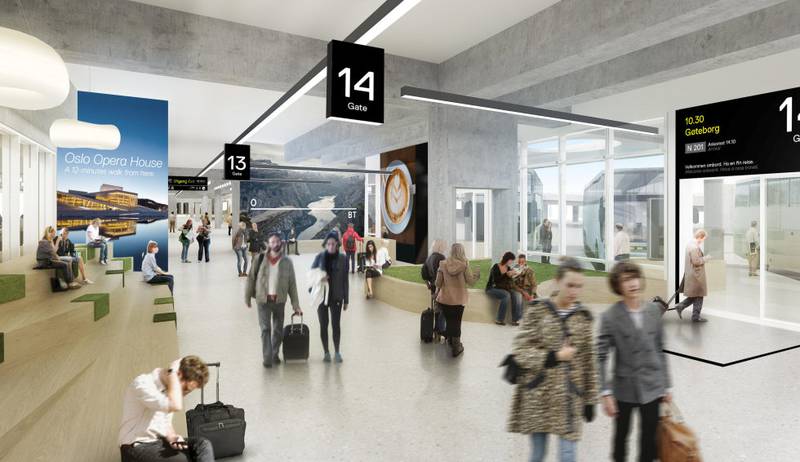 BYROM: Den nye terminalen vil bli et byrom for alle.