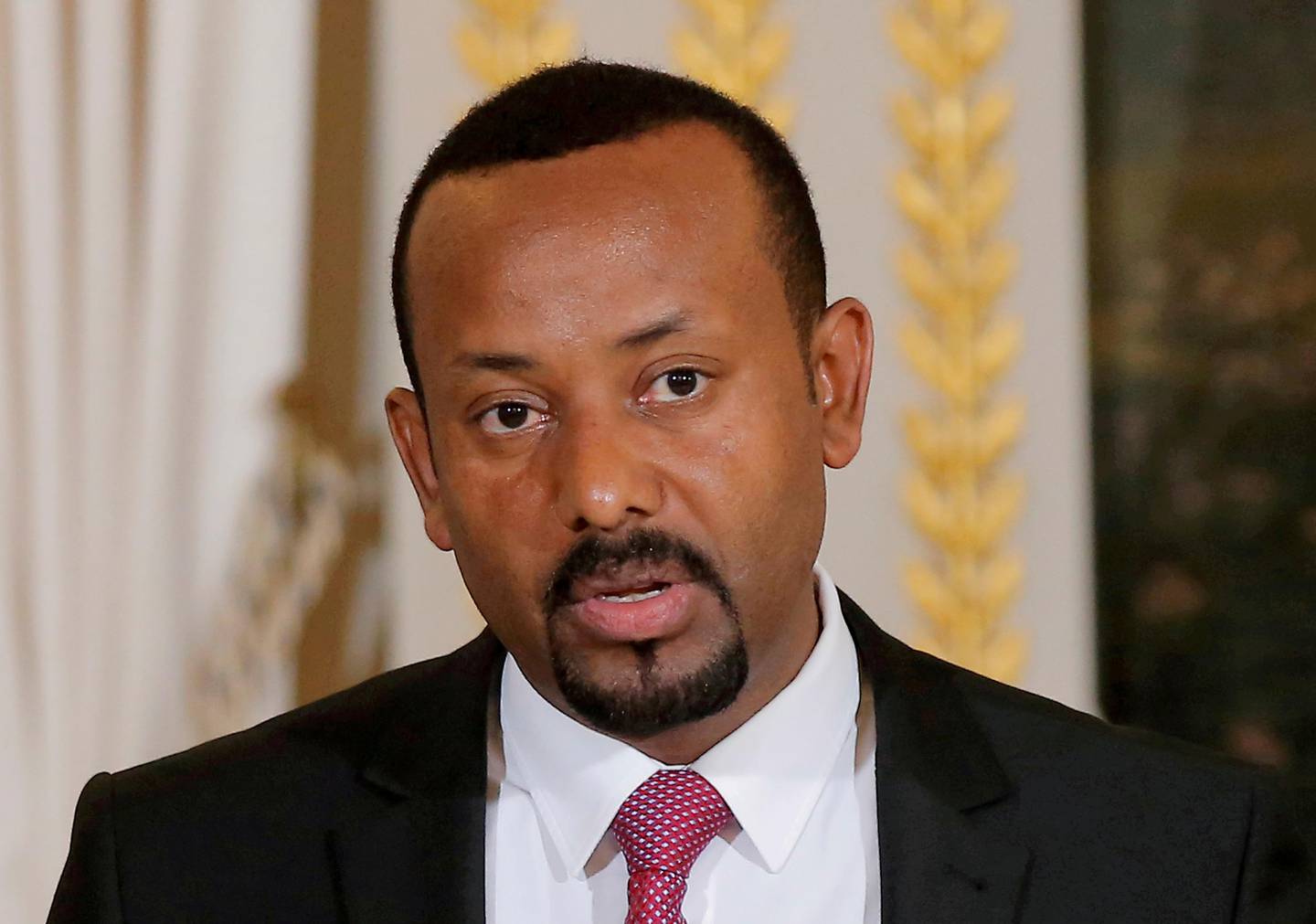 FILE PHOTO: FILE PHOTO: Ethiopian Prime Minister Abiy Ahmed speaks during a media conference at the Elysee Palace in Paris, France, October 29, 2018. Michel Euler/Pool via REUTERS/File Photo