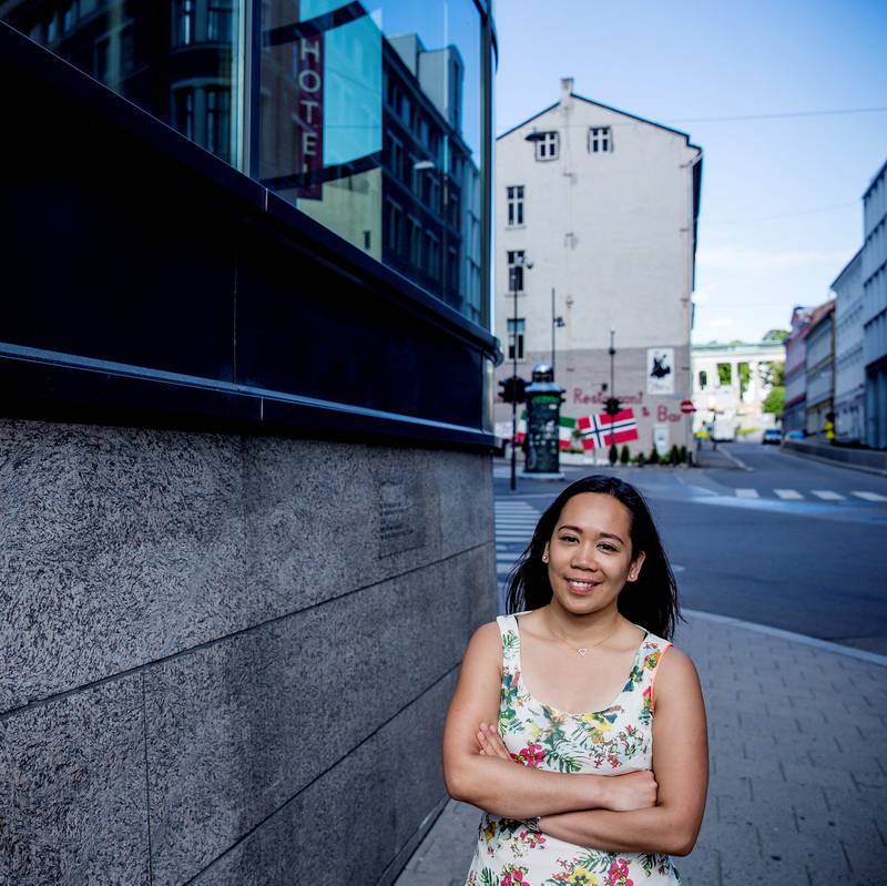 Connie Ann Garillo (28) er takknemlig for erfaringen som au pair i Norge, men poengterer at det er viktig å kjenne rettighetene sine. FOTO: FREDRIK BJERKNES