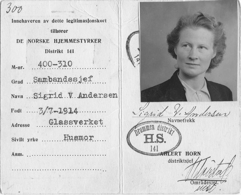 ID-kortet til Sigrid Wiborg Andersen.