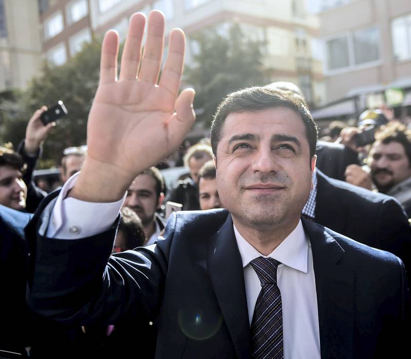 Selahattin Demirtas leder det prokurdiske partiet HDP som gjorde et brakvalg i valget i juni. FOTO: NTB SCANPIX